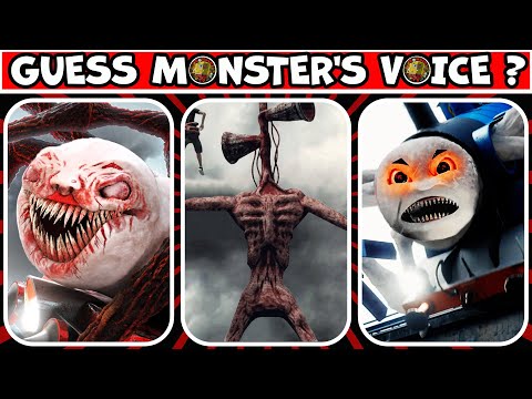 Guess the MONSTER'S VOICE? Choo Choo Charles, Siren Head, Cursed Thomas