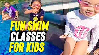 Group Swim lesson with 5 girls (practice all strokes)