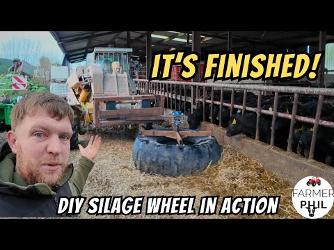 Father Phil’s Silage Pusher Wheel Finally in Action!