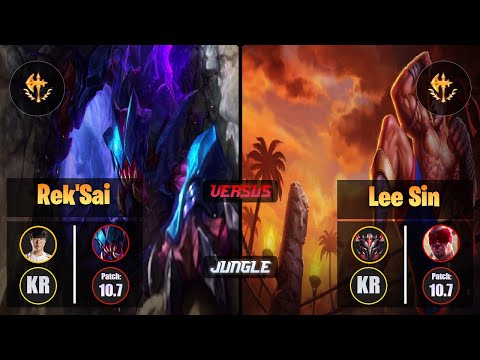 Haru REK'SAI (Jungle) [Conqueror] VS LEE SIN - Grandmaster KR Patch 10.7