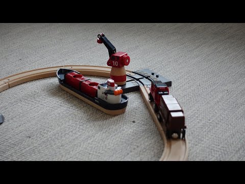 Ravensburger Brio geležinkelis Brio rinkinys su traukinio bėgiais Cargo harbour, 33061 video
