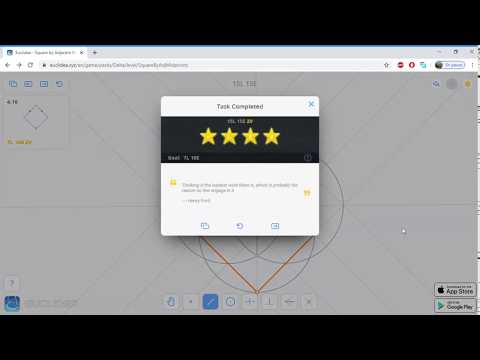4.10 Euclidea - Square by Adjacent Midpoints - Soluce 7L 10E 2V