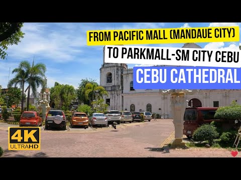 [CEBU🇵🇭 4K] Pacific Mall (cidade de Mandaue) até a Catedral Metropolitana de Cebu (cidade de Cebu) - passeio completo de carro