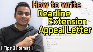 How to write Deadline Extension Appeal Letter | Tips & Format