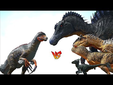 Ark Survival - THERIZINOSAURUS vs RAPTOR/CARNO/ALLO/SPINO and more [Ep.216]