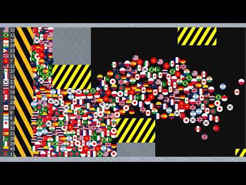 Shutter Crush - Proliferation Survival Marble Race In Algodoo - Top Viewers October 2025