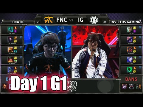 Fnatic vs Invictus Gaming | Day 1 Game 1 Group B LoL S5 World Championship 2015 | FNC vs IG D1G1