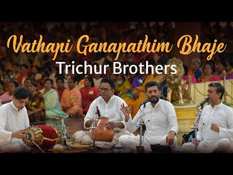 Vathapi Ganapathim Bhaje | Trichur Brothers | Prasanthi Mandir Live