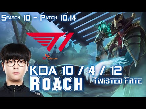 T1 Roach TWISTED FATE vs SYLAS Mid - Patch 10.14 KR Ranked