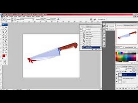 Photoshop Tutorials : How to Draw Blood in Photoshop - YouTube