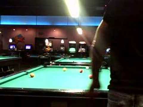 Detroit Amazing combo shot in pool player 9-ball tournament