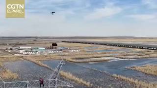 Nidos instalados con drones crean refugios seguros para aves en Xinjiang, China