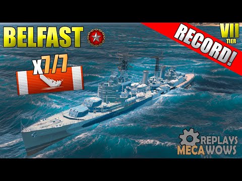 AWESOME Belfast ALL ENEMY DESTROYED 7 KILLS RANKED BATTLE | World of Warships Gameplay