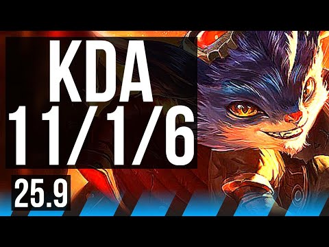 RUMBLE vs VIKTOR (MID) | 11/1/6, Legendary | NA Master | 25.9