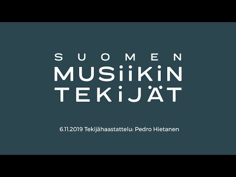 6.11.2019 Haastateltavana musiikintekijä Pedro Hietanen