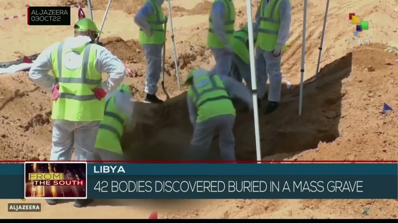 42 bodies found in mass grave in Libya