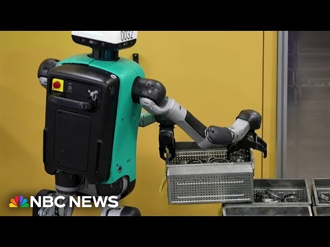 Humanoid robots take over manual job at auto parts plant