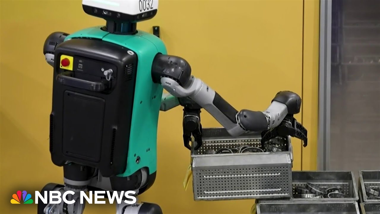 Humanoid robots take over manual job at auto parts plant