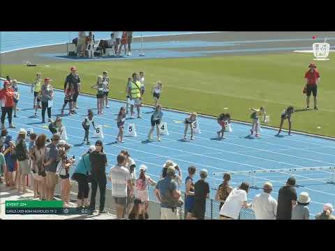 U9 Girls 60m Hurdles Timed Final 2: 2022 Commonwealth Bank State Track and Field Championships