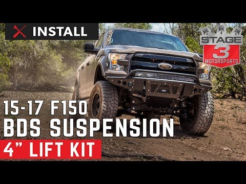 2015-2017 F-150 4WD BDS 4 Inch Fox Coilover Suspension Lift Kit Install