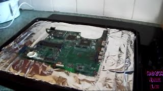 How To Repair Laptop Video By Baking Motherboard In An Oven ( GPU Repair, Computer Technician )