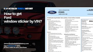 HOW TO GET YOUR FORD WINDOW STICKER BY VIN | Ford Window Sticker Lookup Guide