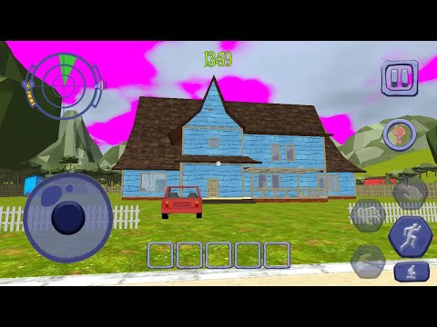 играем в игру Scary Clown Man and Sponge Vader Neighbor. Escape