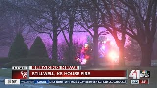 Crews battle house fire in Stilwell, Kansas