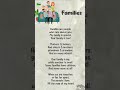 Families | Poems for kids in english | Kids poem in english | #shorts