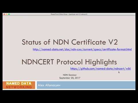 NDN Cert V2 - NDN Seminar