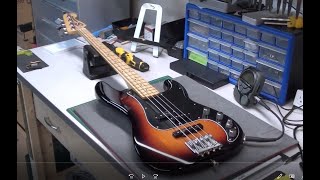 Video thumbnail for 2018 Fender Precision Bass  - Deluxe Active model... getting new GHS Flatwounds and a setup! by Manotick StringWorks