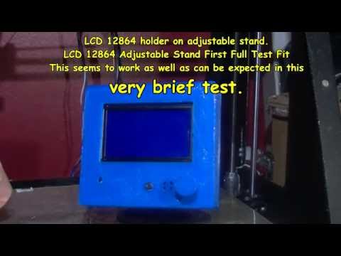 LCD 12864 holder on adjustable stand by ProtomakerSprint - Thingiverse