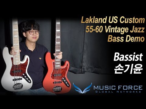 Lakland US Custom 55-60 Vintage J Bass - Natural w/Active Preamp, MOP Block Inlay & White Binding image 11