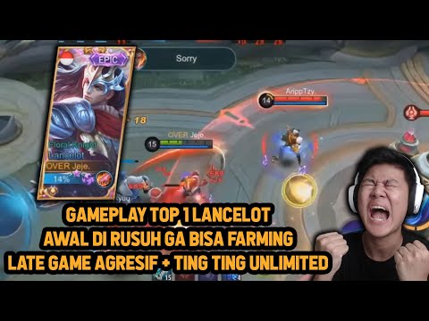 LANCELOT DIBULLY DIAWAL GABISA FARMING DI LATE GAME BANTAI + TING TING ! - Mobile Legends