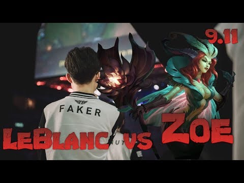 Faker - LeBlanc vs Zoe Mid - LoL Season 9 KR Ranked | League Of Legends