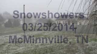 preview picture of video 'Springtime Mini Blizzard on March 25th, 2014 in McMinnville, TN'