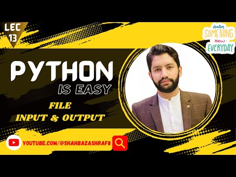 13 File Input Output In Python Python Is Easy Python In English Python Python3
