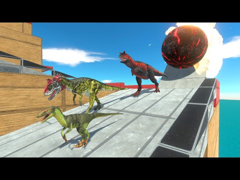 Stair Run Challenge: Which Dinosaur Can Escape From The Giant Lava Ball