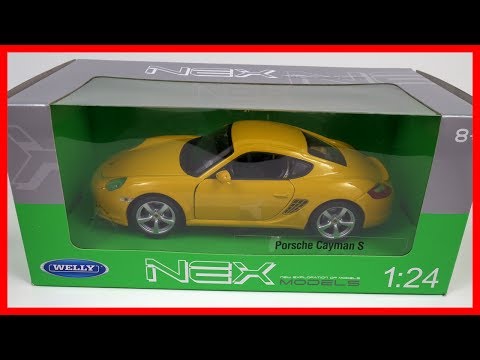 Porsche Cayman S. Welly 1/24 Diecast. Scale model. Toy Car for kids .