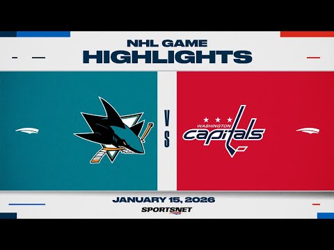 NHL Highlights | Sharks vs. Capitals - January 15, 2026