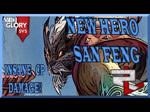 4.0 Vainglory 5v5 :* NEW HERO* Cp San Feng: Crazy Combo Damage!!