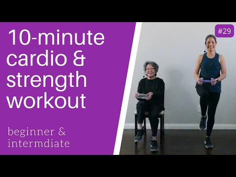 10 MINUTE CARDIO/STRENGTH WORKOUT | Beginner, Intermediate