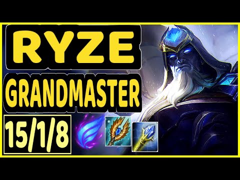 DOINB (RYZE) - 15/1/8 KDA GAMEPLAY - KR Ranked GRANDMASTER