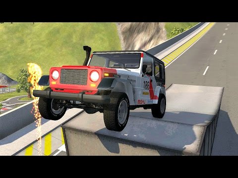 Insane Crashes On Car Jump Arena #12 (Beamng Drive)