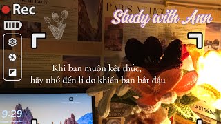 Study with me📖🌻🌷🫧🌧, study vlog📚, relaxing sounds 😴😴. #studywithme #youtobe#thptqg2025