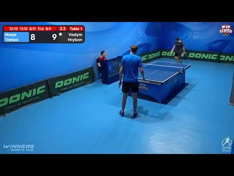 22:00 Nazar Tretiak 2-3 Vadym Hryban West 5 WIN CUP 01.12.2022 | TABLE TENNIS WINCUP