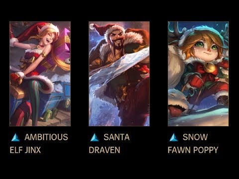 Snowdown 2017 LoL New Skins: Ambitious Elf Jinx, Santa Draven, and Snow Fawn Poppy