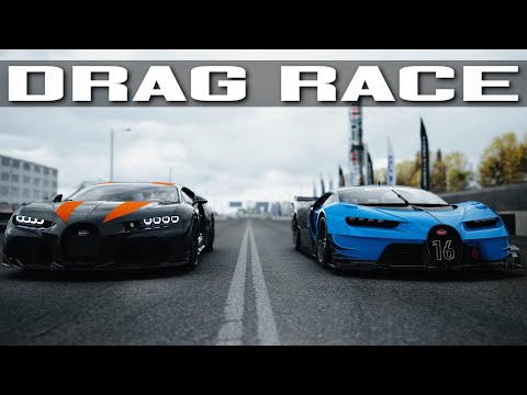BUGATTI VISION GT VS BUGATTI CHIRON SUPER SPORT 300+ DRAG RACE | ASSETTO CORSA