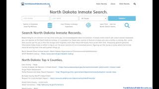 North Dakota Mugshots (Search County Jail Arrest And Prison Inmates).