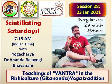 Introduction to Yantra by Dr Ananda Balayogi in 28th session of "Scintillating Saturdays" at ICYER